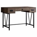 Daphnes Dinnette 48 in. Brown Reclaimed Wood & Black Metal Computer Desk DA3076380